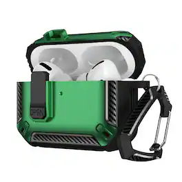 UUCOVER - For Airpods Pro 3rd Gen (2025) Shockproof Secure Lock Case with Carabiner, Earphone Charging Box Hard Protective Cover - Green