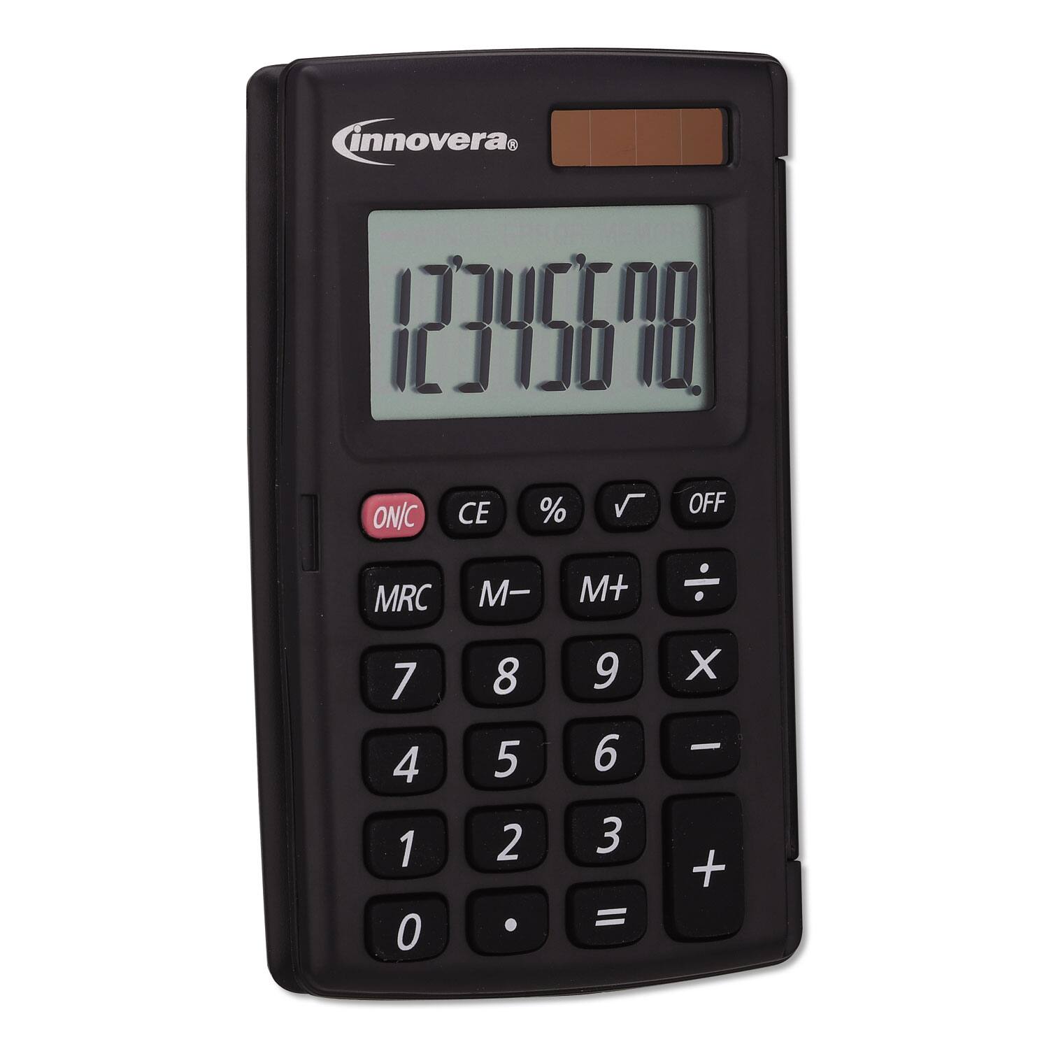 Innovera 1234567890. ON/C CE % √ OFF MRC M- M+ 7 8 9 ÷ 4 5 6 - 1 2 3 + 0 =