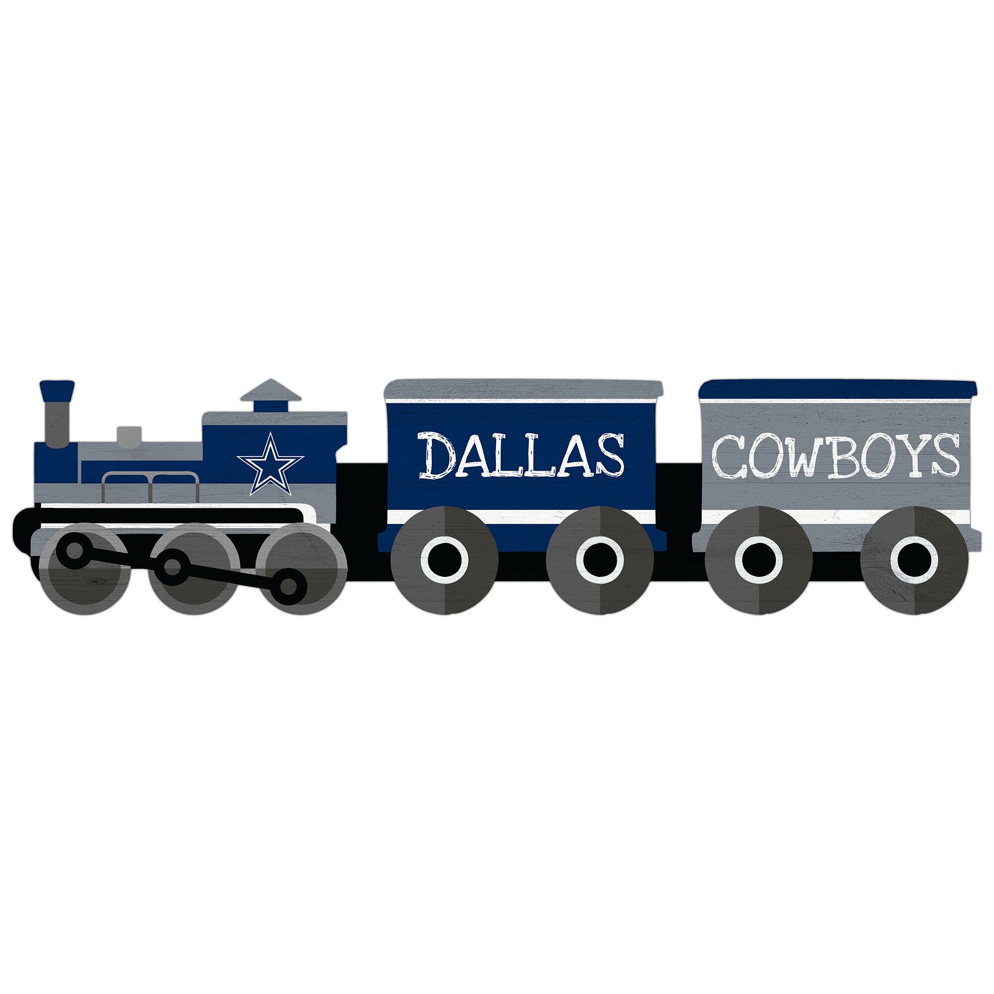 Dallas Cowboys 6'' x 24'' Train Cutout Sign