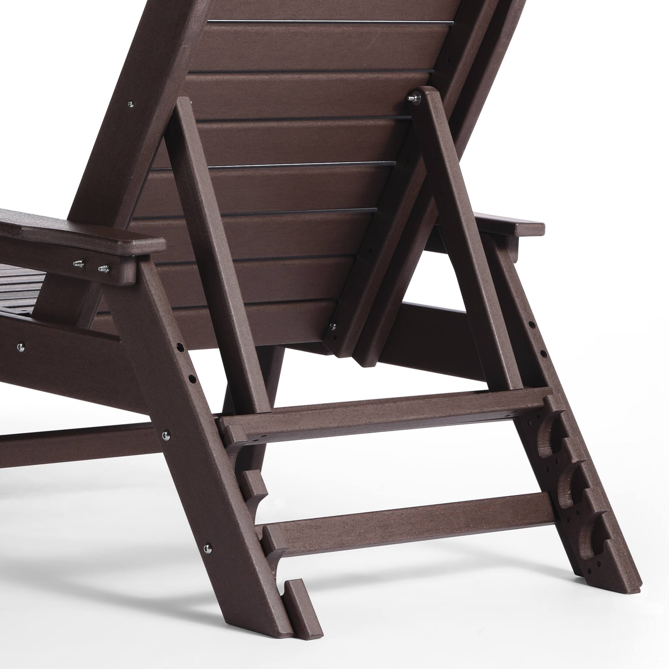 Alt View 6. WestinTrends - WestinTrends Malibu Poly Reclining Chaise Lounge - Dark Brown.