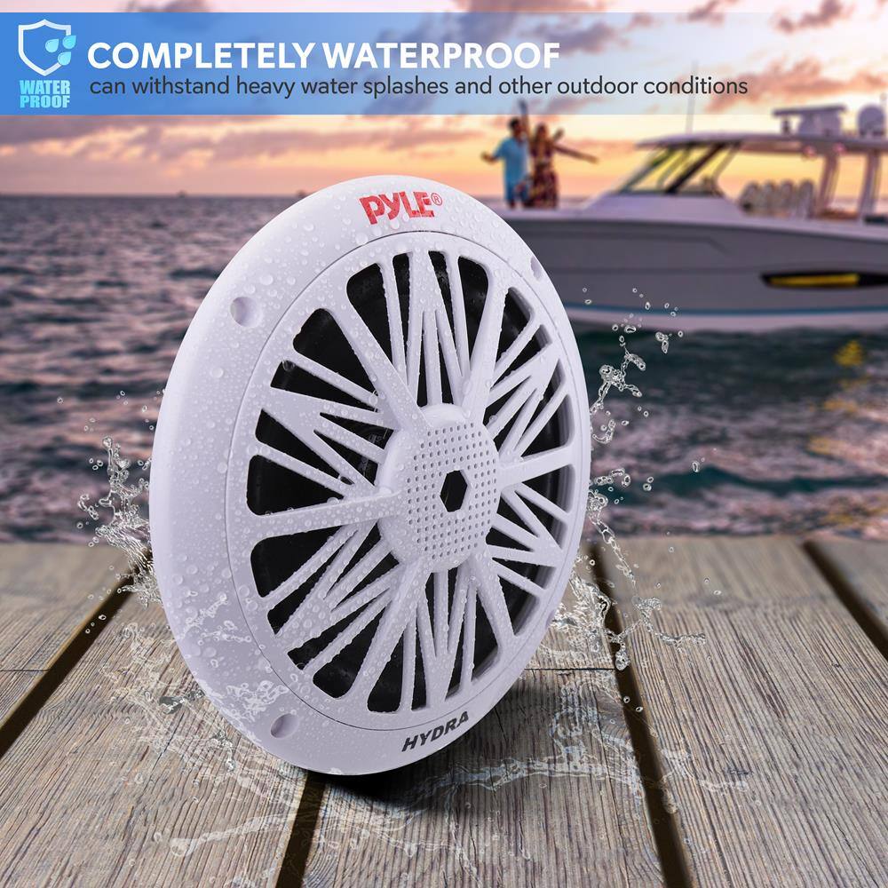COMPLETELY WATERPROOF  
can withstand heavy water splashes and other outdoor conditions  

PYLE  
HYDRA