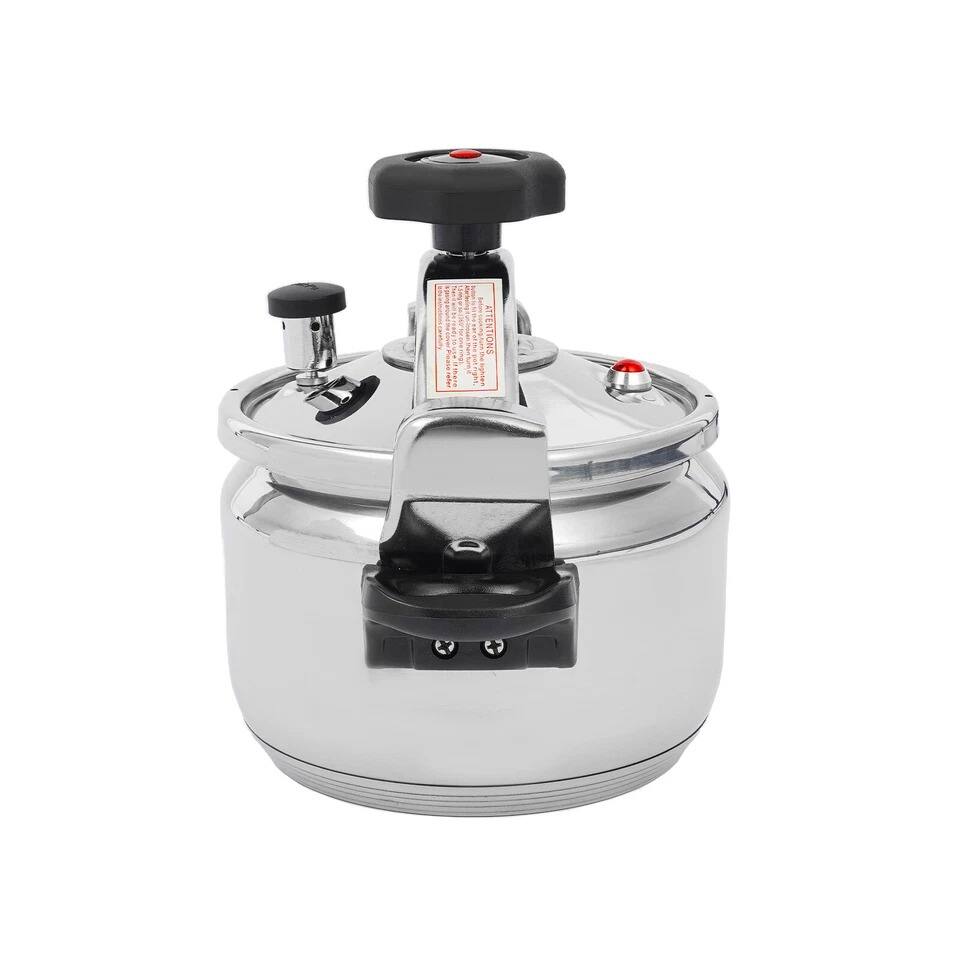 Back. Home Collection - Aluminum 3L Mini Pressure Cooker 3.17 Qt 35kpa Compact Lightweight Silver - Silver.