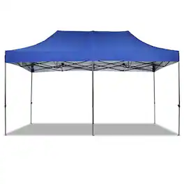 Ainfox - 10x20ft Instant Folding Heavy Duty Pop up Canopy - Blue