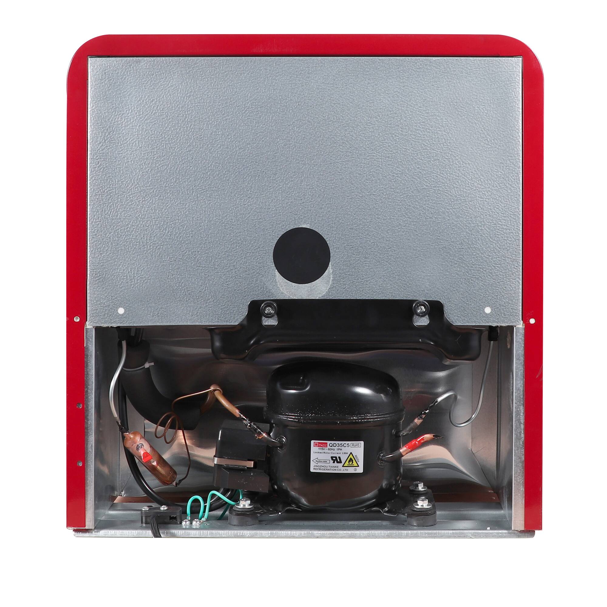 Alt View 5. Magic Chef - 1.7 cu. ft. Retro Mini Beverage Cooler in Red - Red.