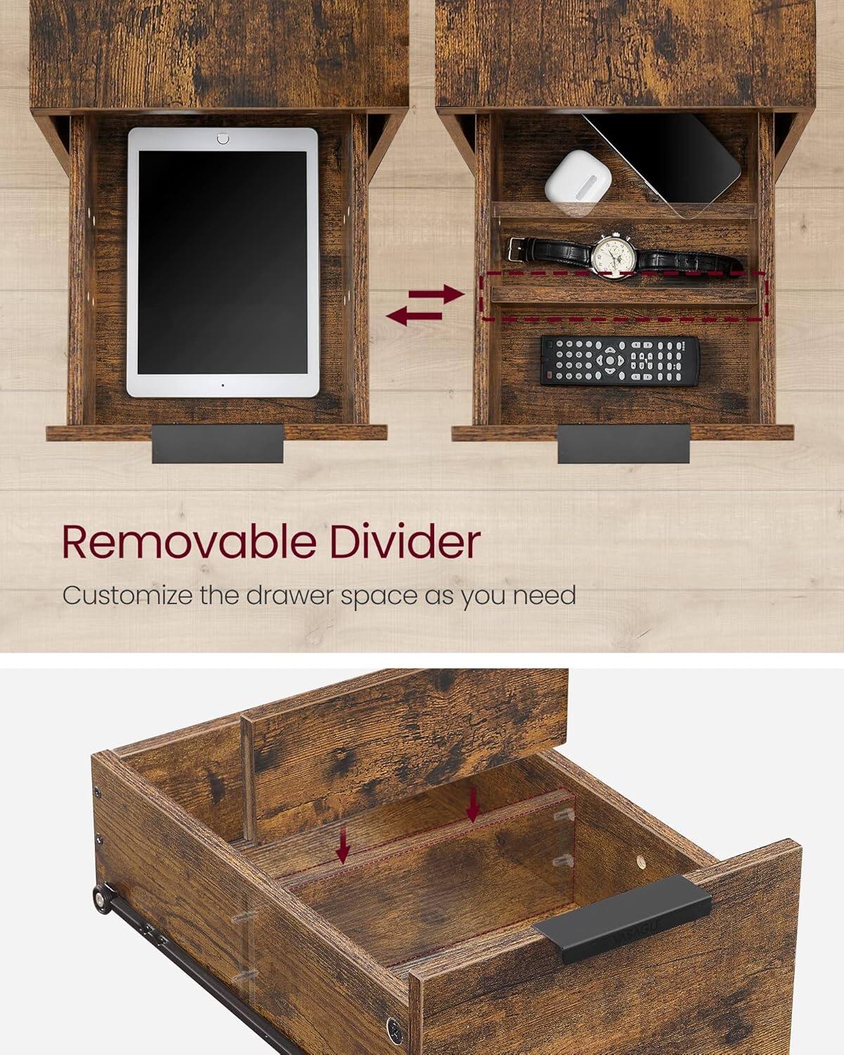 Removable Divider  
Customize the drawer space as you need