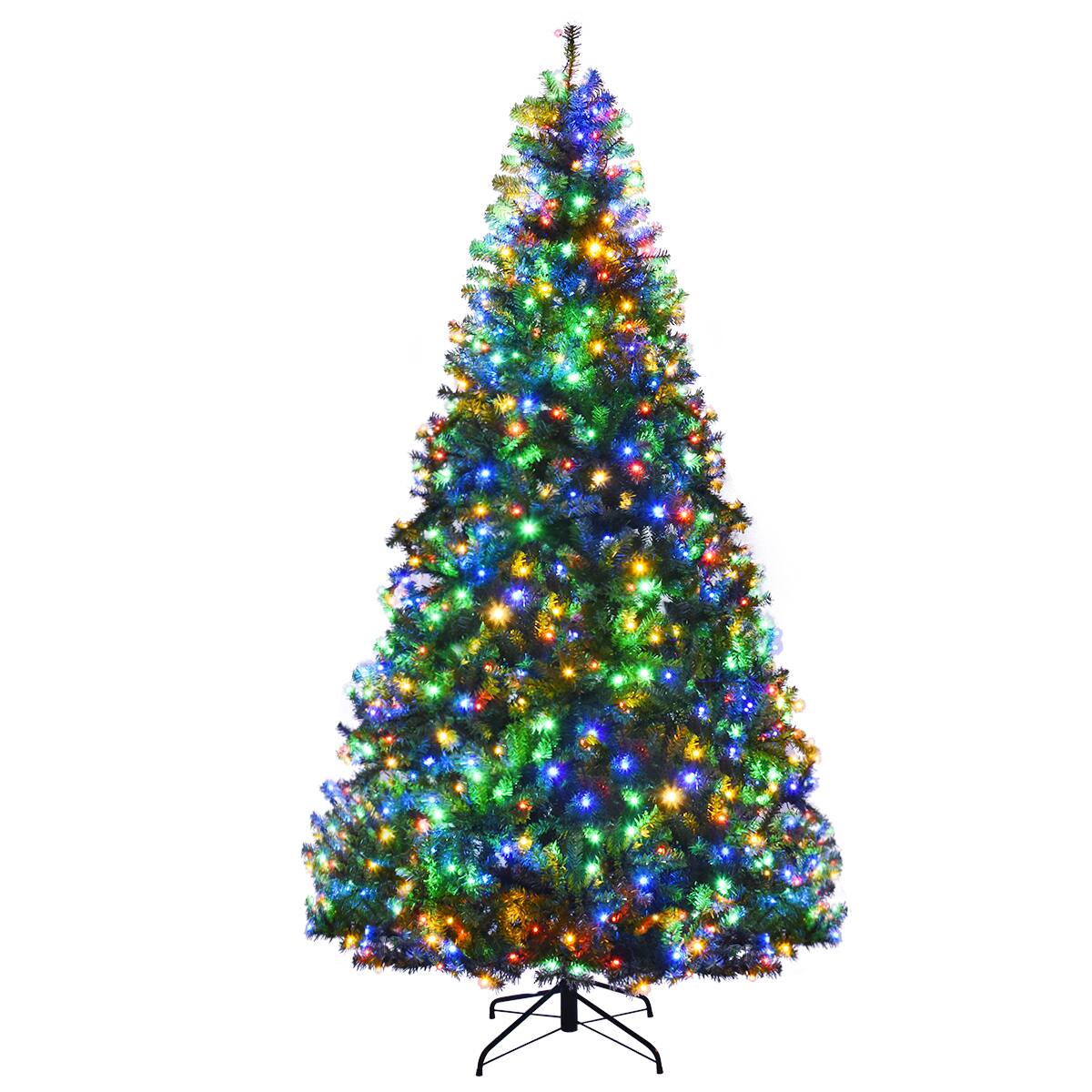 Alt View 16. Costway - 8Ft Pre-Lit Artificial Christmas Tree Hinged 750 LED Lights - Green.