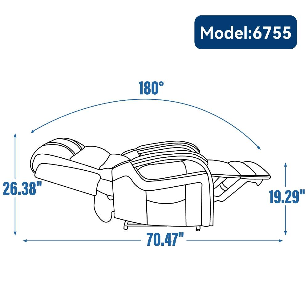 Model: 6755  
180°  
26.38"  
19.29"  
70.47"