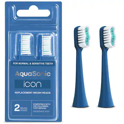 FOR NORMAL & SENSITIVE TEETH
AquaSonic
icon
REPLACEMENT BRUSH HEADS
2 BRUSH HEADS
COMPATIBLE WITH THE FOLLOWING TOOTHBRUSH:
AquaSonic Icon