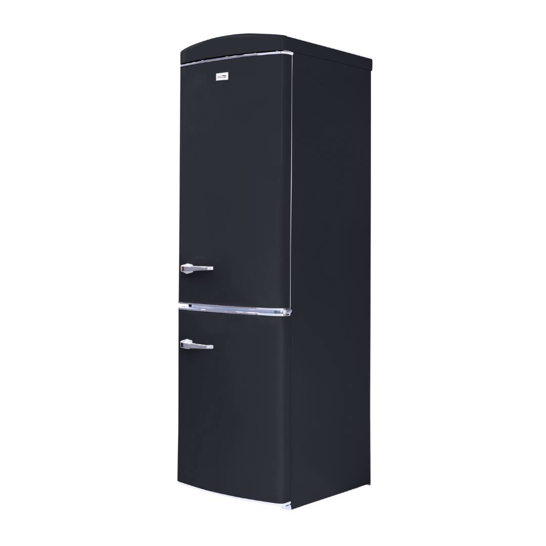 Angle. Conserv - Conserv 24in RETRO BOTTOM MOUNT 11cf Refrigerator Fast Freeze 110V - Black.