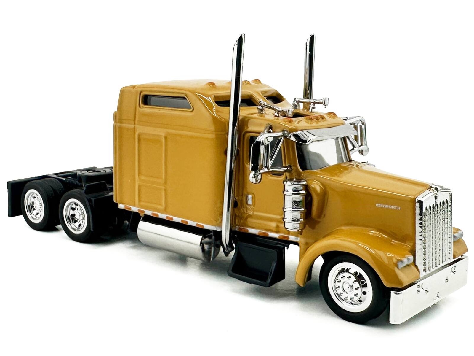 Alt View 2. HO Logistics Replicas - Kenworth W900L Truck Tractor with Sleeper Cab Yellow 1/87 (HO) Scale Plastic Model Car by HO Logistics.