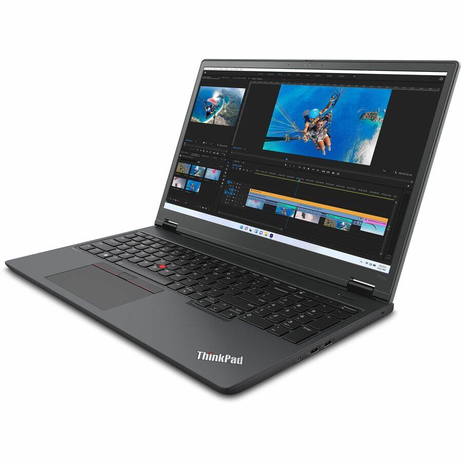 Alt View 2. Lenovo - Lenovo ThinkPad P16v Gen 1 21FE0028US 16" Mobile Workstation - WUXGA - AMD Ryzen 7 PRO 7840HS - 32 GB - 1 TB SSD - Engli - Thunder Black.