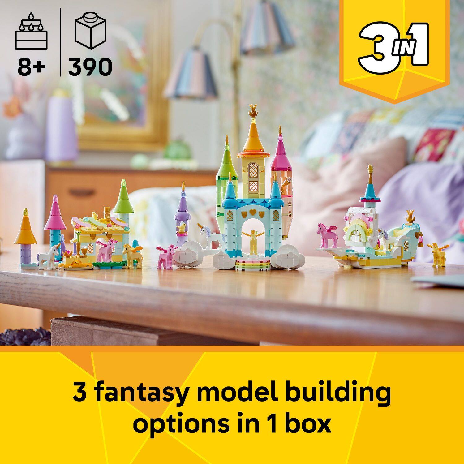 8+ 390 3 IN 3 fantasy model building options in 1 box