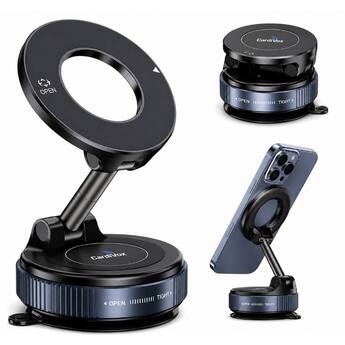 360 mag mount combo spin pop Spinpop Magnetic Phone Holder for Car with Phone Grip out design matches your phone grip so you can use your phone with one hand Spinpop Mag Mount Black