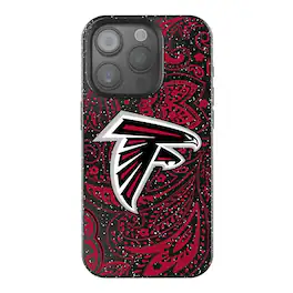Keyscaper - NFL - Atlanta Falcons Paisley Bling iPhone Case - 14 - Black