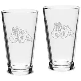 Jardine - Fresno State Bulldogs 16oz. 2-Piece Classic Pub Glass Set - Multicolor