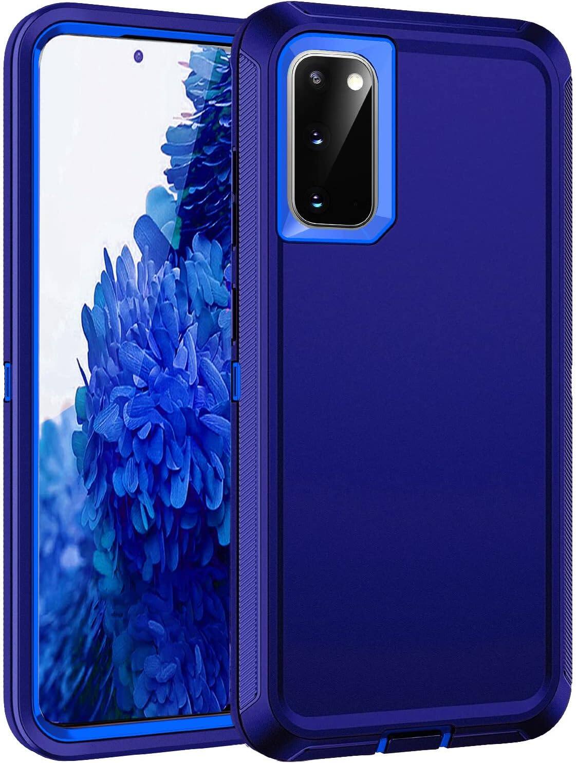 Front. Entronix - Entronix Heavy Duty Case for Samsung Galaxy S20 FE - Ultimate Triple-Layer Protection - Navy.