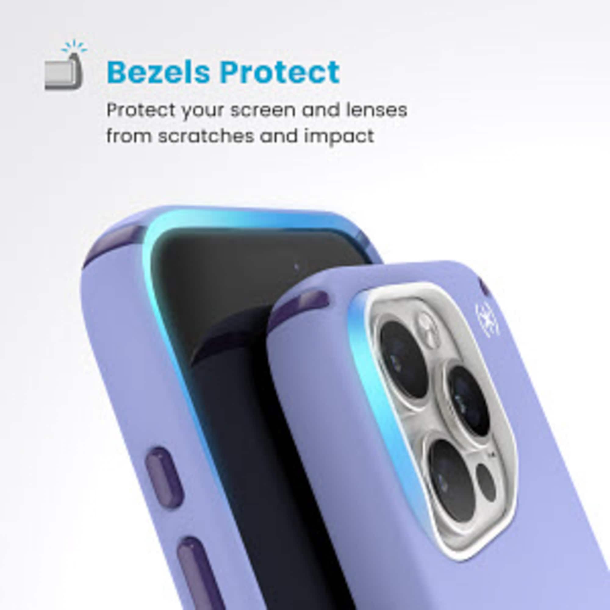 Bezels Protect: Protect your screen and lenses from scratches and impact.