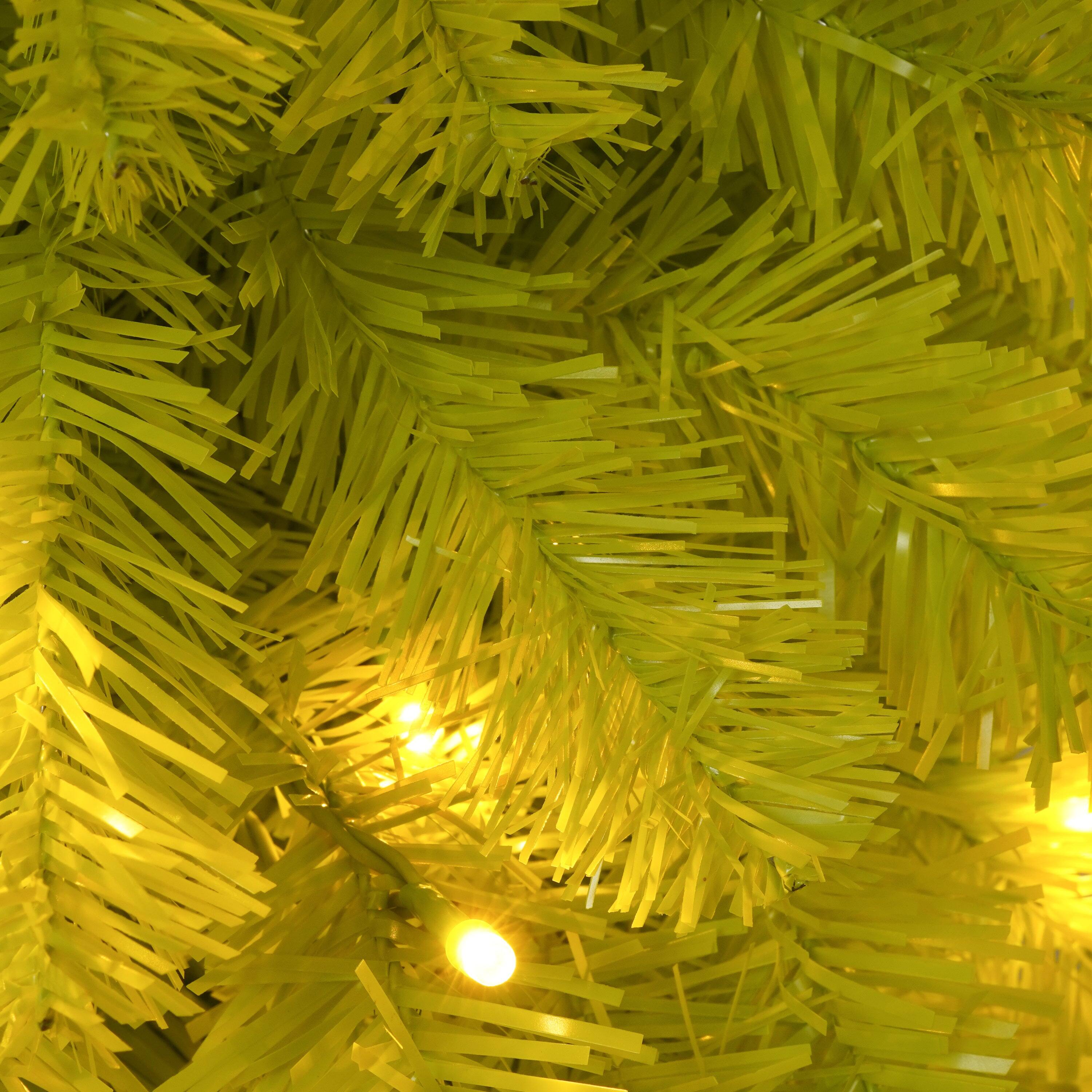 Alt View 8. BreeBe - 5FT Hinged Fir Artificial Fir Bent Top Christmas Tree - Green,White.