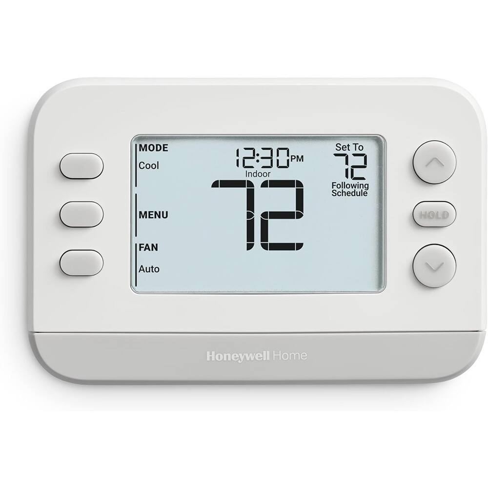 Schertz - Programmable Thermostat for 1 Heat/1 Cool, Flexible Schedule, White (RTH21B)