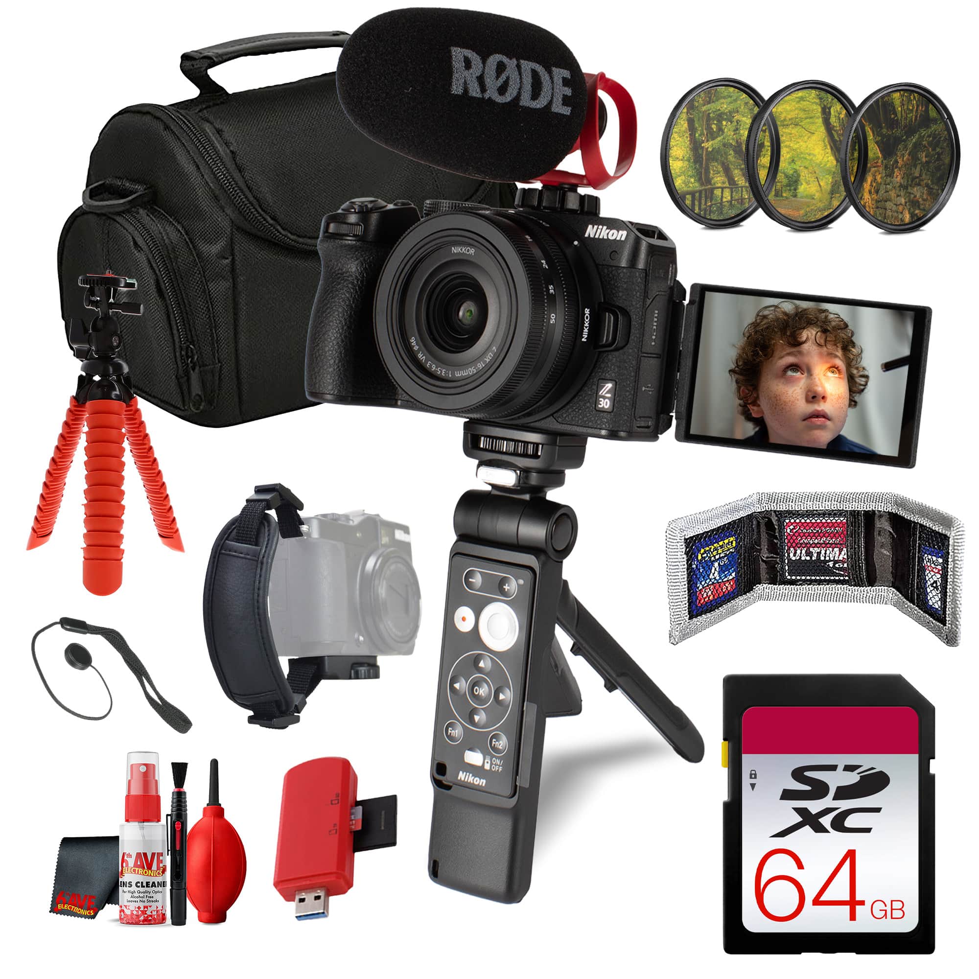 Nikon - Z30 Creator's Kit for Content Creators | Mirrorless Vlogging Camera Kit for YouTube Travel Video Streaming and Dai price history on PriceWatchPro