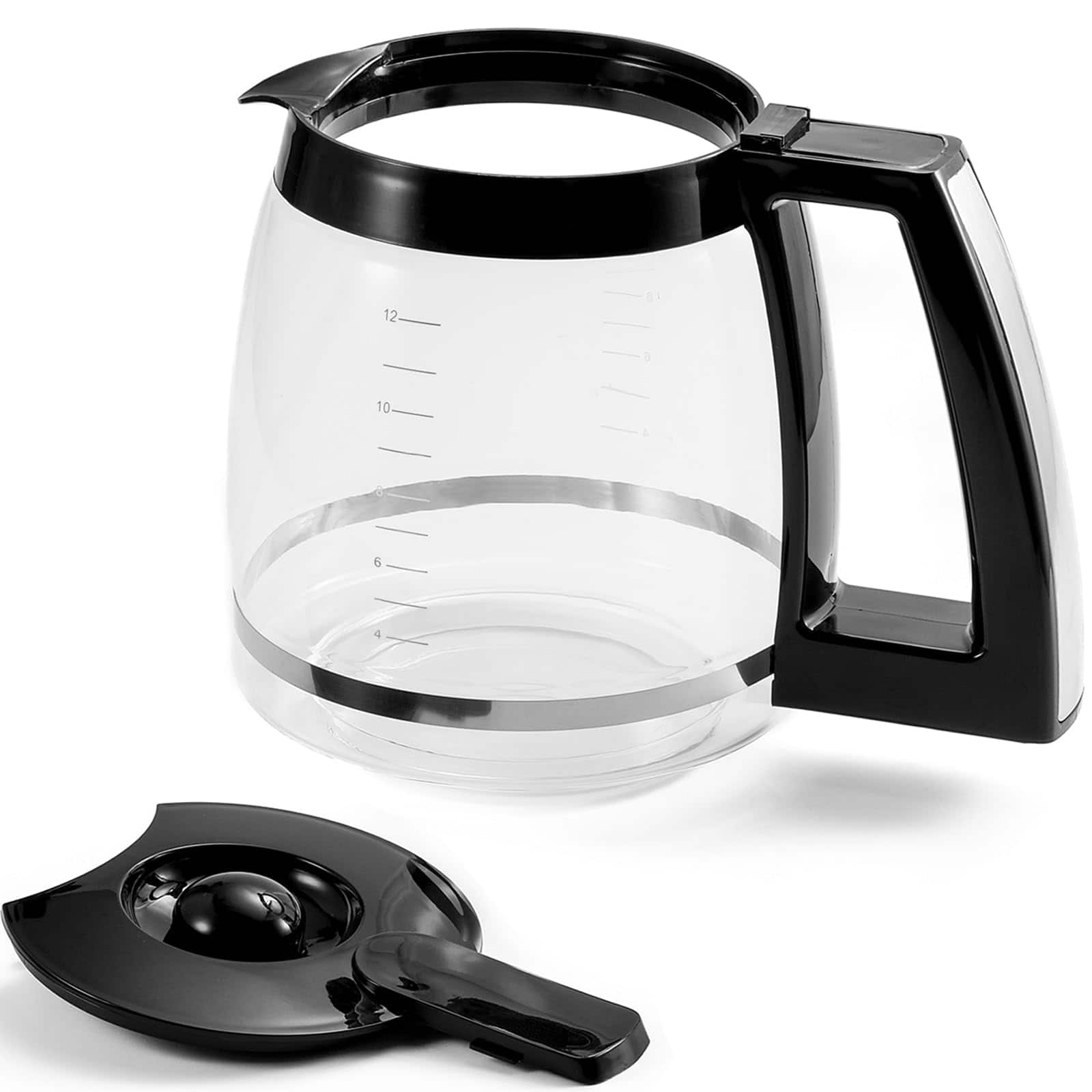 Dapper Styles - 12-cup Replacement Glass Carafe Compatible With Cuisinart Coffee Maker 12 Cup Pot For Models Dcc-1100bk Dcc - Default