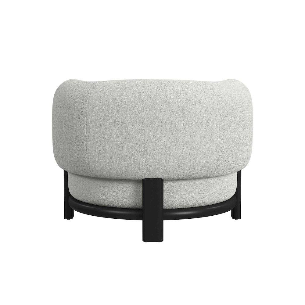 Angle. Picket House Furnishings - Andalusia Chair in Penny White - Brushed Espresso.