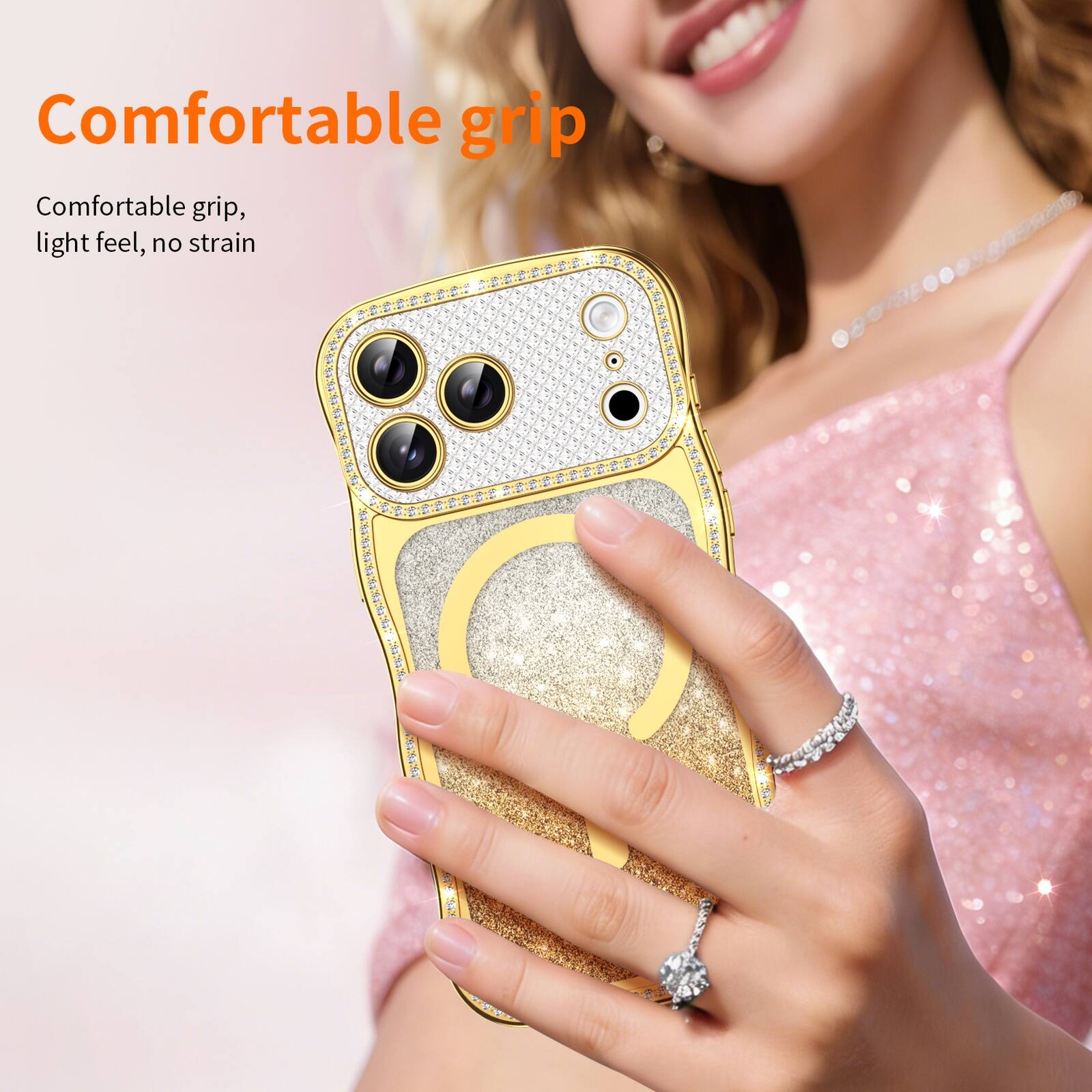 Comfortable grip  
Comfortable grip, light feel, no strain