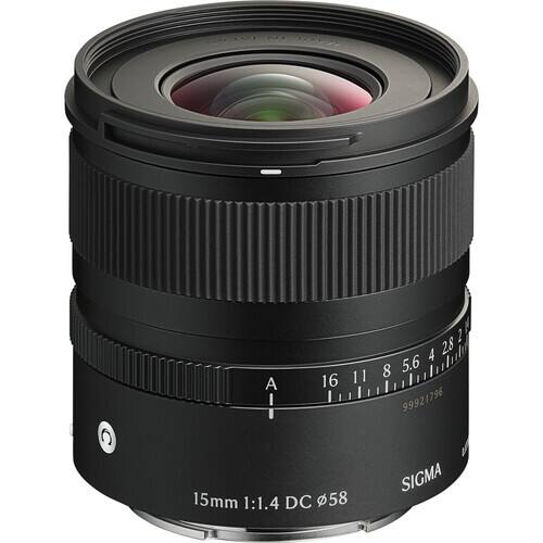 A I 16 11 8 5.6 4 2.8 99921796 15mm 1:1.4 DC 58 SIGMA