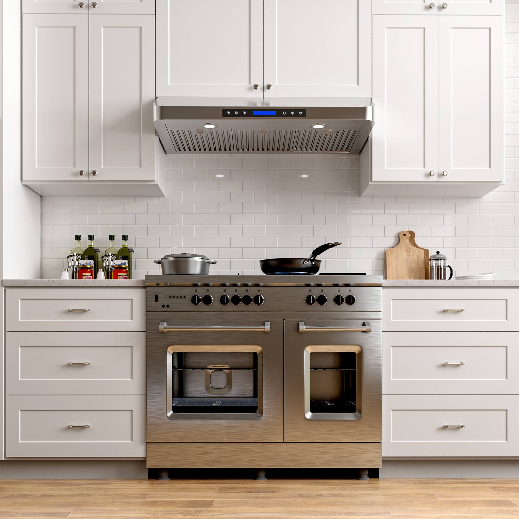 Alt View 1. Onefly - 42 inches - Externally Vented - Under Cabinet Range Hood - Stainless Steel.