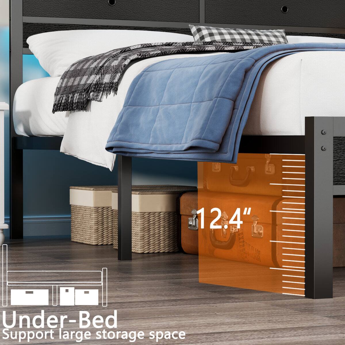 12.4" Expre 221 Under-Bed Support large storage space