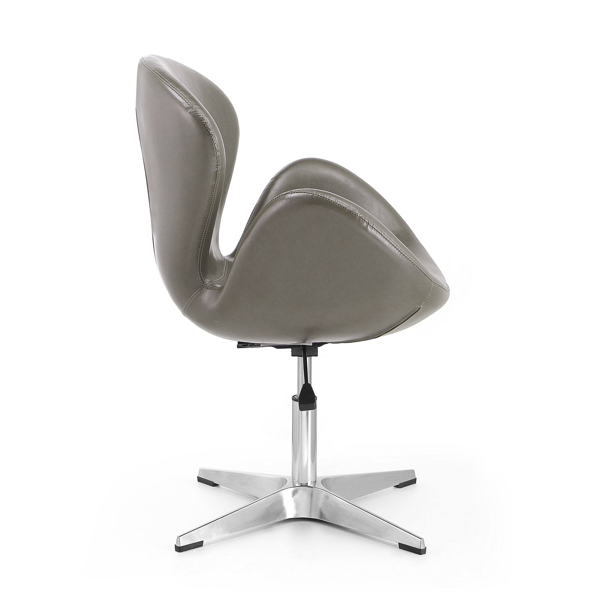 Manhattan Comfort Raspberry Modern Upholstered Swivel Lounge Chair Set ...