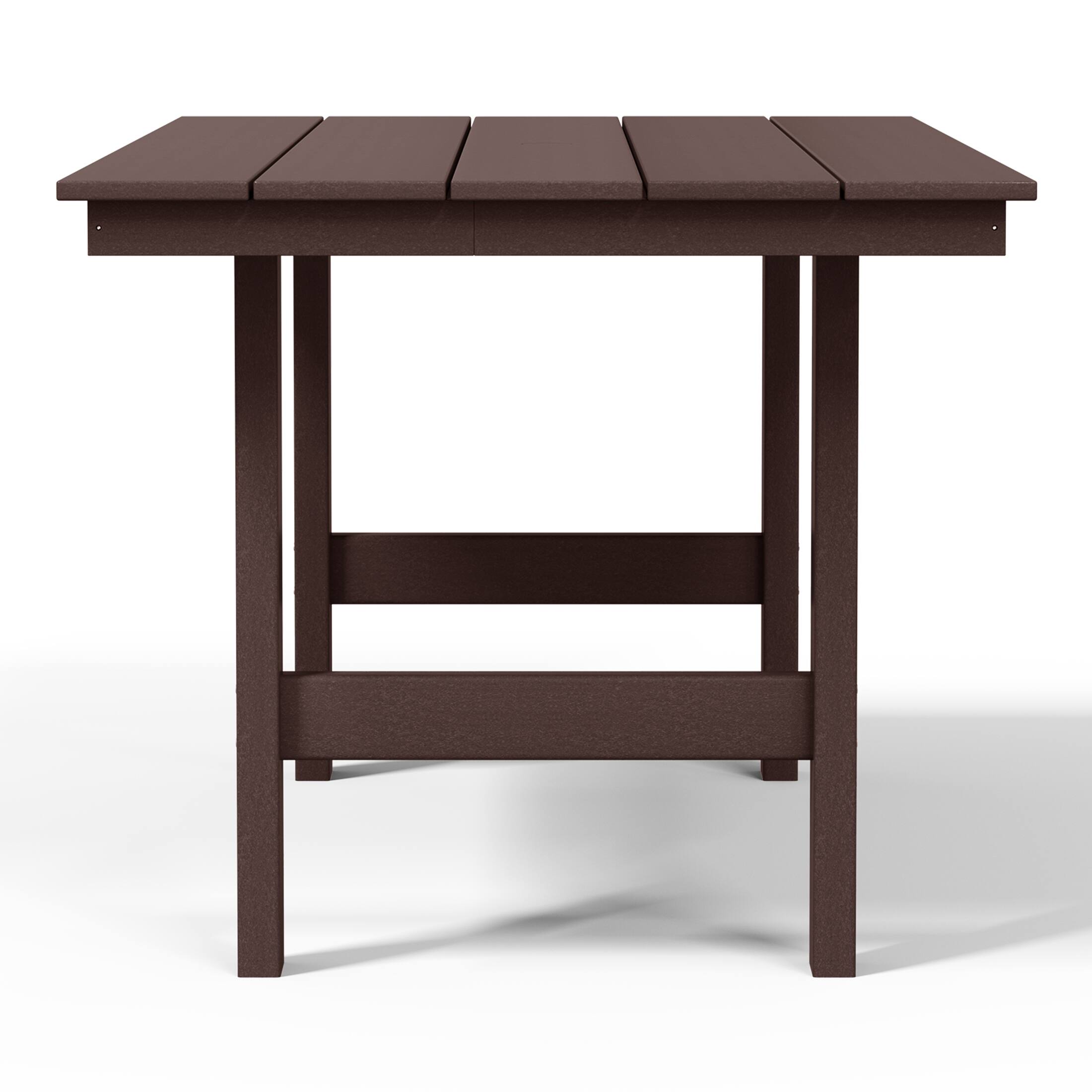Back. WestinTrends - WestinTrends Ashore 7-Piece HDPE Outdoor Rectangular Patio Dining Table Set - Dark Brown.
