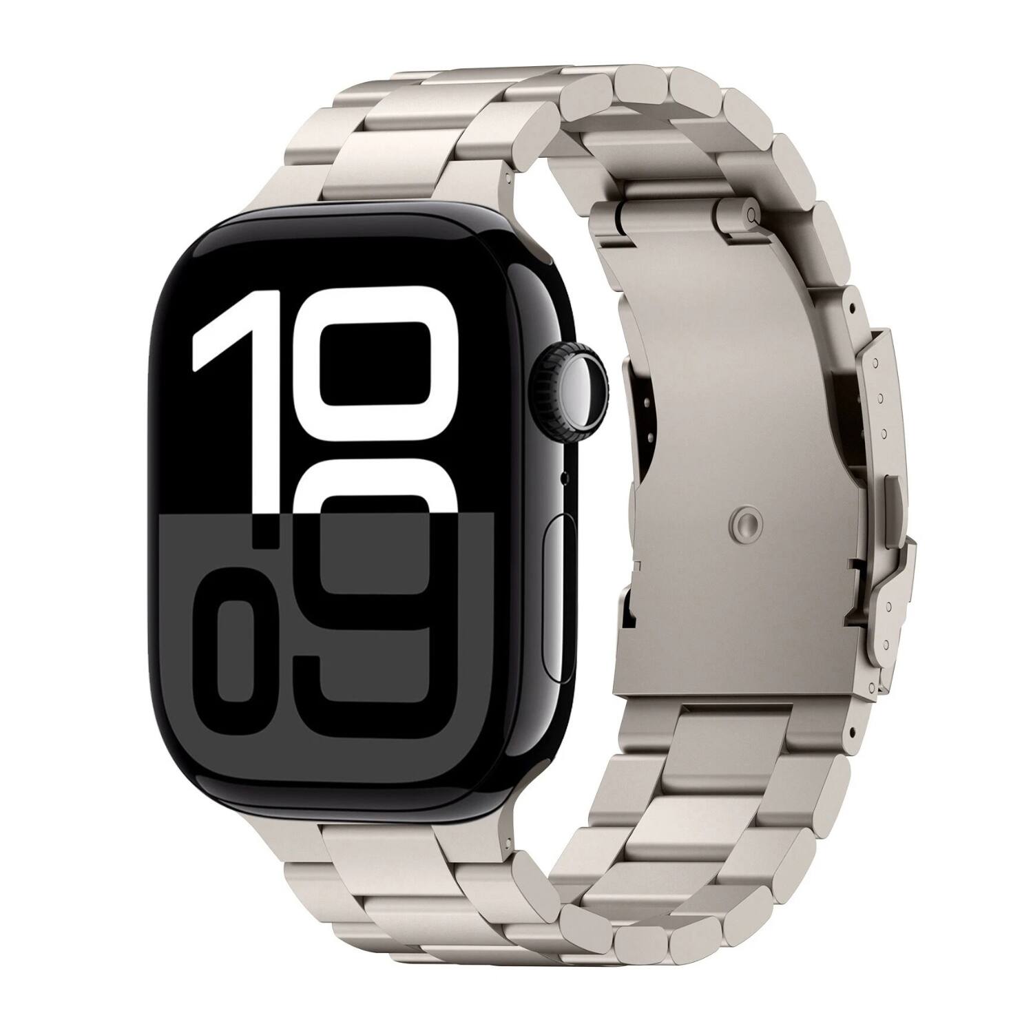Front. Stock Preferred - Titanium Metal Band for Apple Watch Ultra 2 / Ultra 1 (49mm) –Titanium - Titanium.