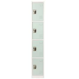 AdirOffice - Storage Locker 629-Series 72" H 4-Tier Steel Key Lock 4-Shelf Locker with Key Lock - Misty Green