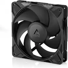Front. Arctic - Arctic P14 Pro PST 140 mm PWM Fan w/ Y-Cable Splitter, 400-2500 RPM Fluid Dynamic Bearing, 4-Pin - Black - Black.