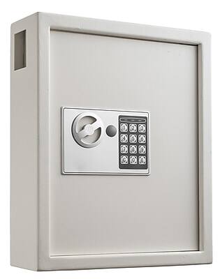 Front. AdirOffice - AdirOffice 40 Key Electronic Keypad Cabinet, White (680-40-WHI) - White.