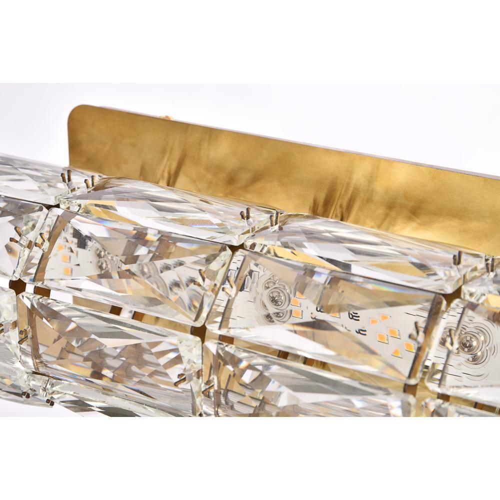 Alt View 3. Elegant Lighting - Valetta 12 inch LED linear wall sconce in gold - Gold.