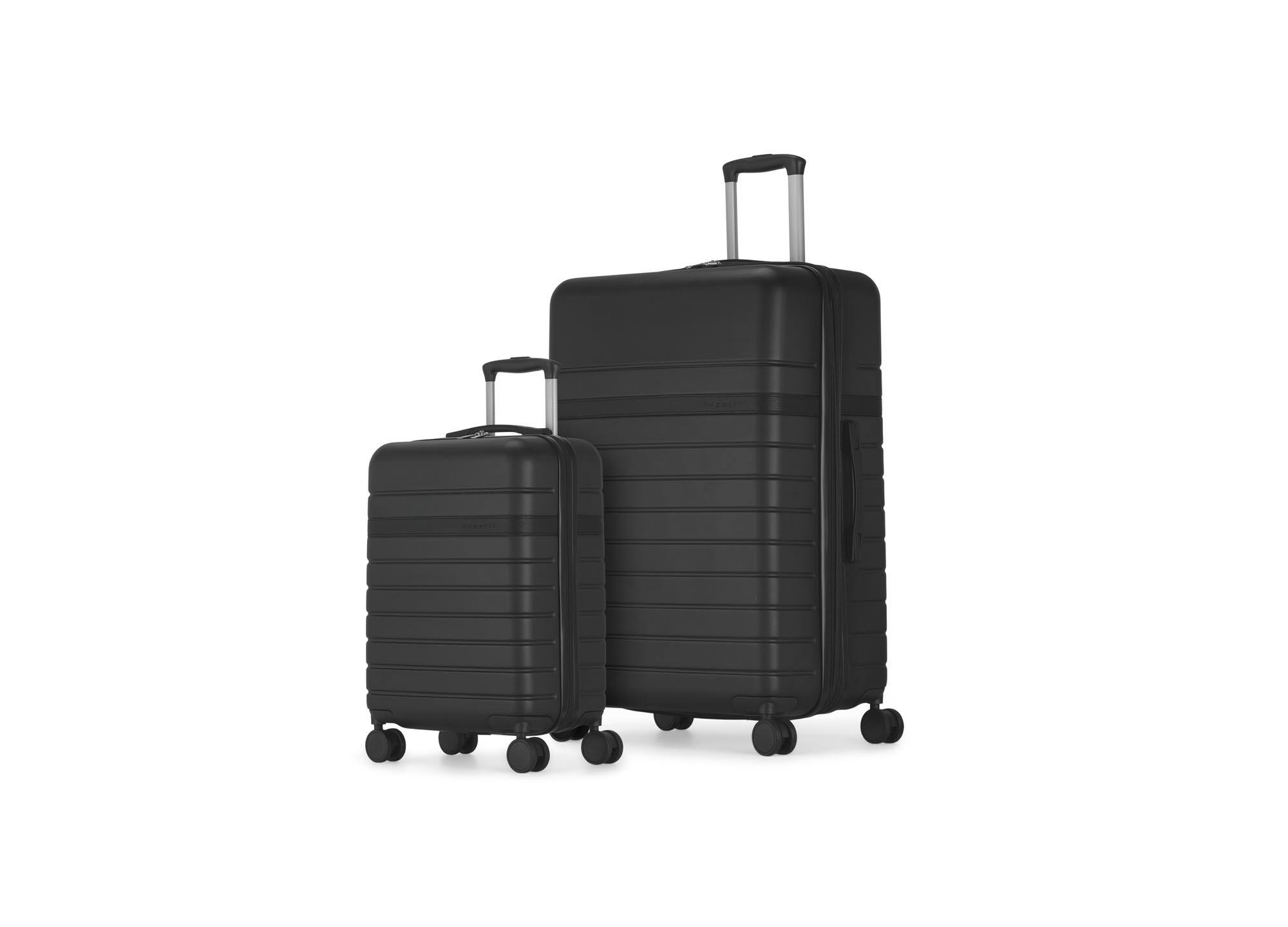 Front. Bugatti - Bugatti Lisbon 2 Piece Hardside Set Luggage - BLACK.