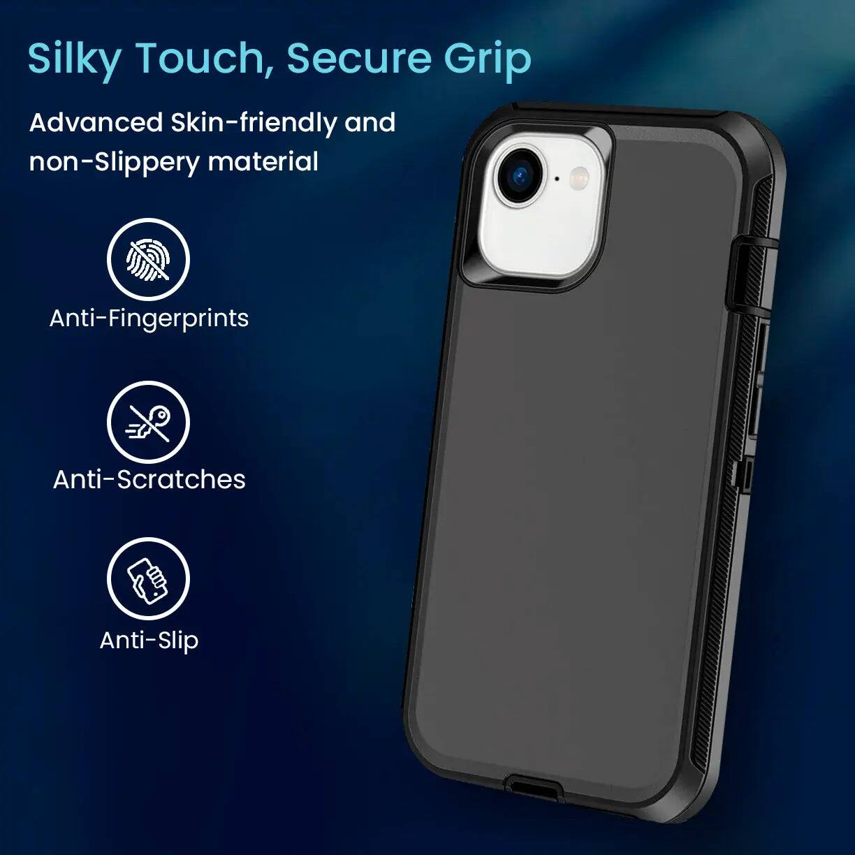 Silky Touch, Secure Grip

Advanced Skin-friendly and non-Slippery material

Anti-Fingerprints

Anti-Scratches

Anti-Slip
