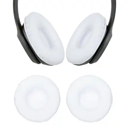 Front. Unique Bargains - 2pcs Universal Wireless Ear Pads Replacement Cushions 3.1 Inch Soft High Density for Headphones Gaming - White.