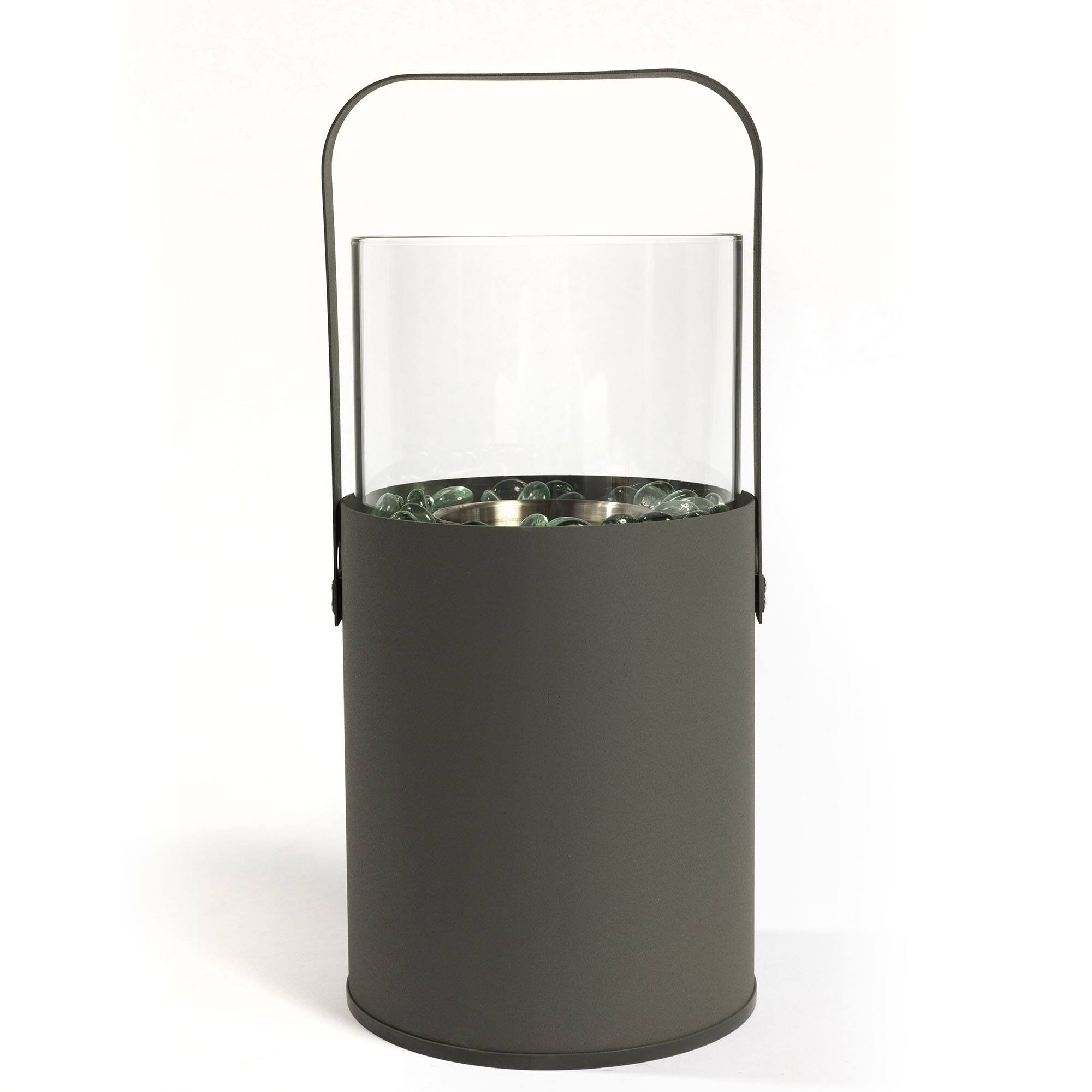 Alt View 1. APRILSOUL - Grey Mini Fire Pit Tabletop Fire Pit Ethanol Fire Pit Portable Fireplace - Gray.