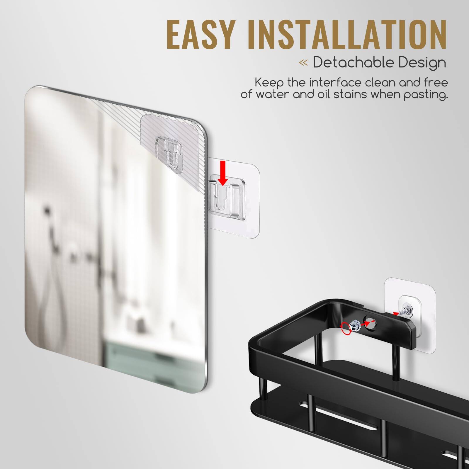 EASY INSTALLATION  
Detachable Design  
Keep the interface clean and free of water and oil stains when pasting.