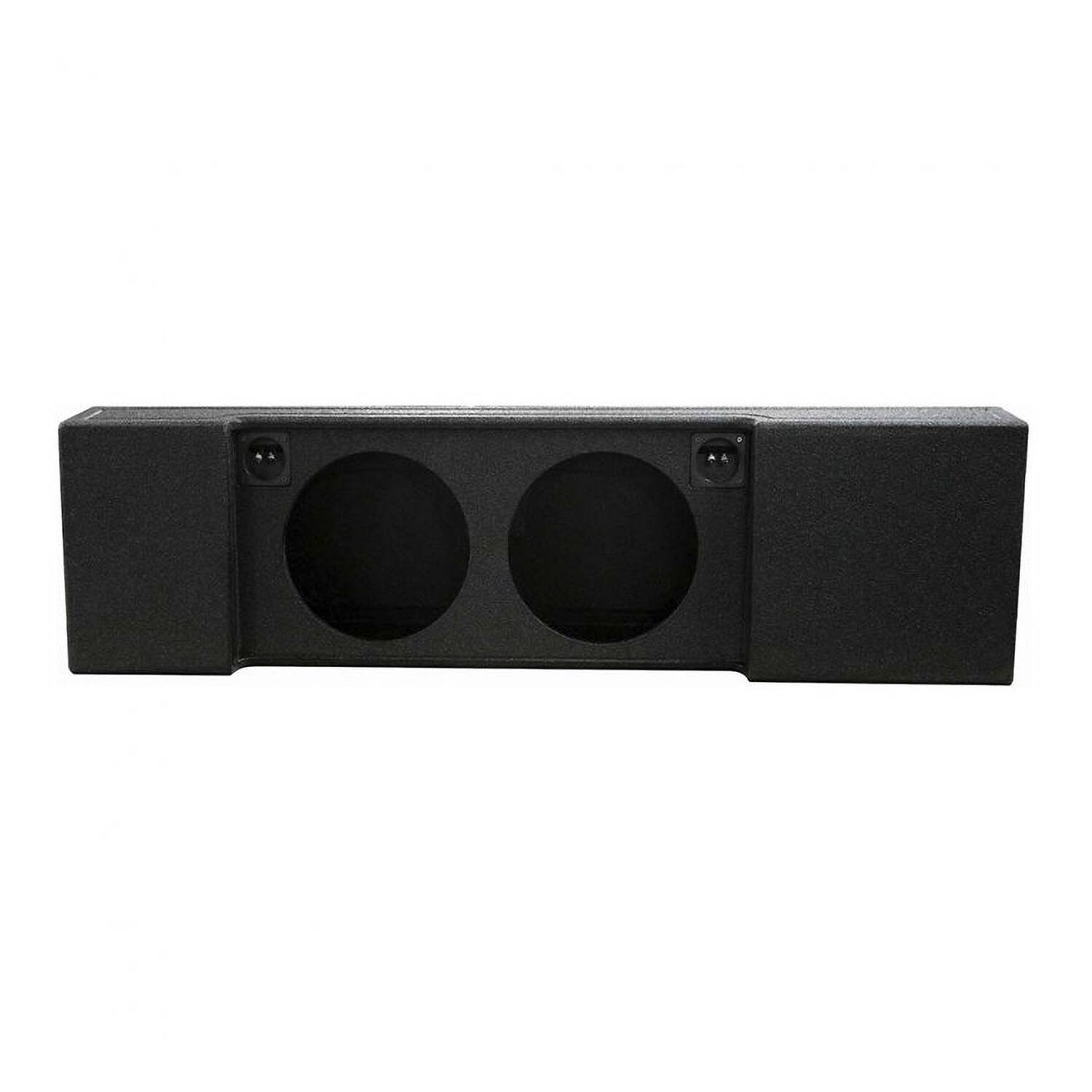 Alt View 3. QPower - QPower Dual 12" Sub Box - Ford F150 SuperCrew 09-26, F250/F350 Super Duty 17-26 - Black.