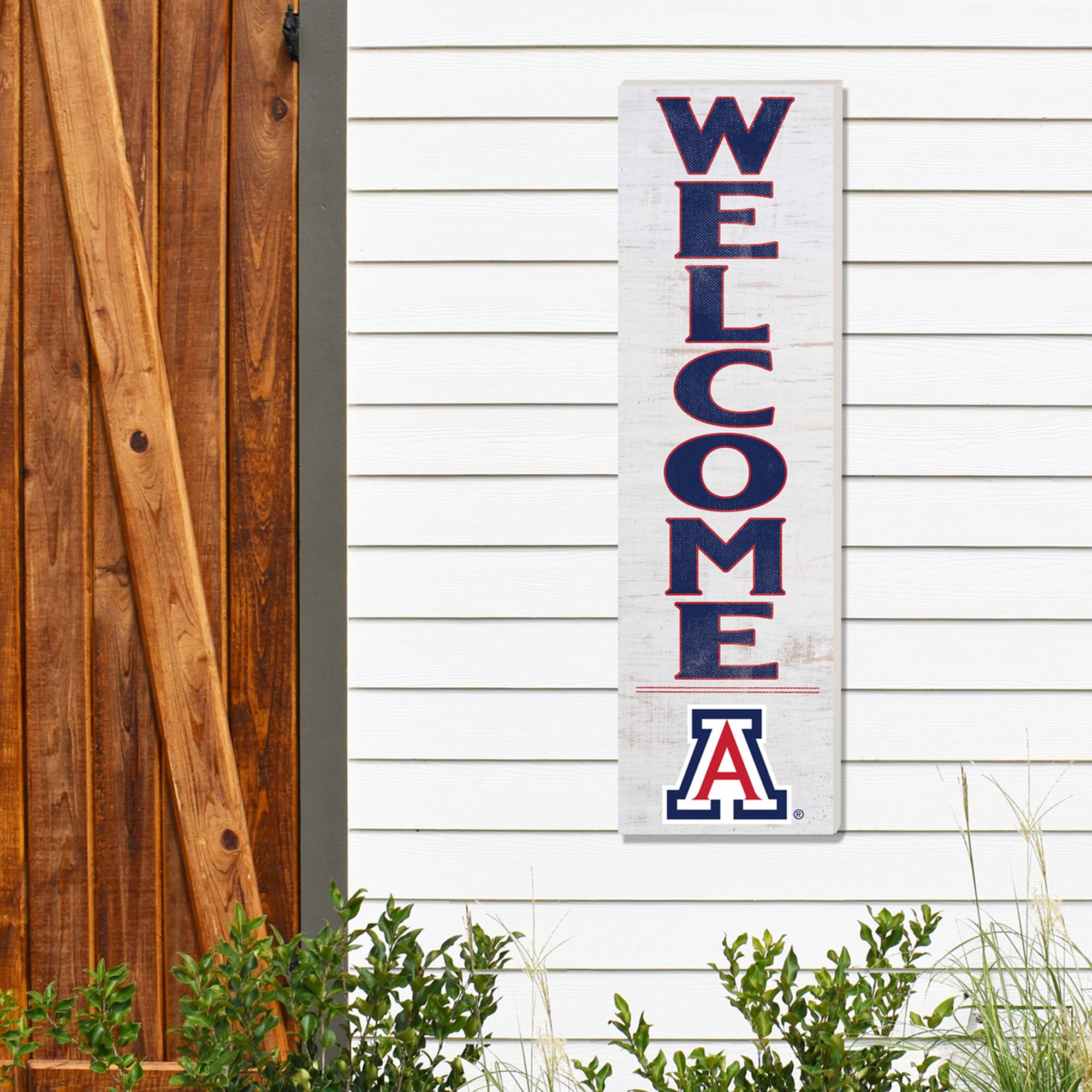 Alt View 1. Jardine - Arizona Wildcats 10'' x 35'' Indoor/Outdoor Welcome Sign - White.