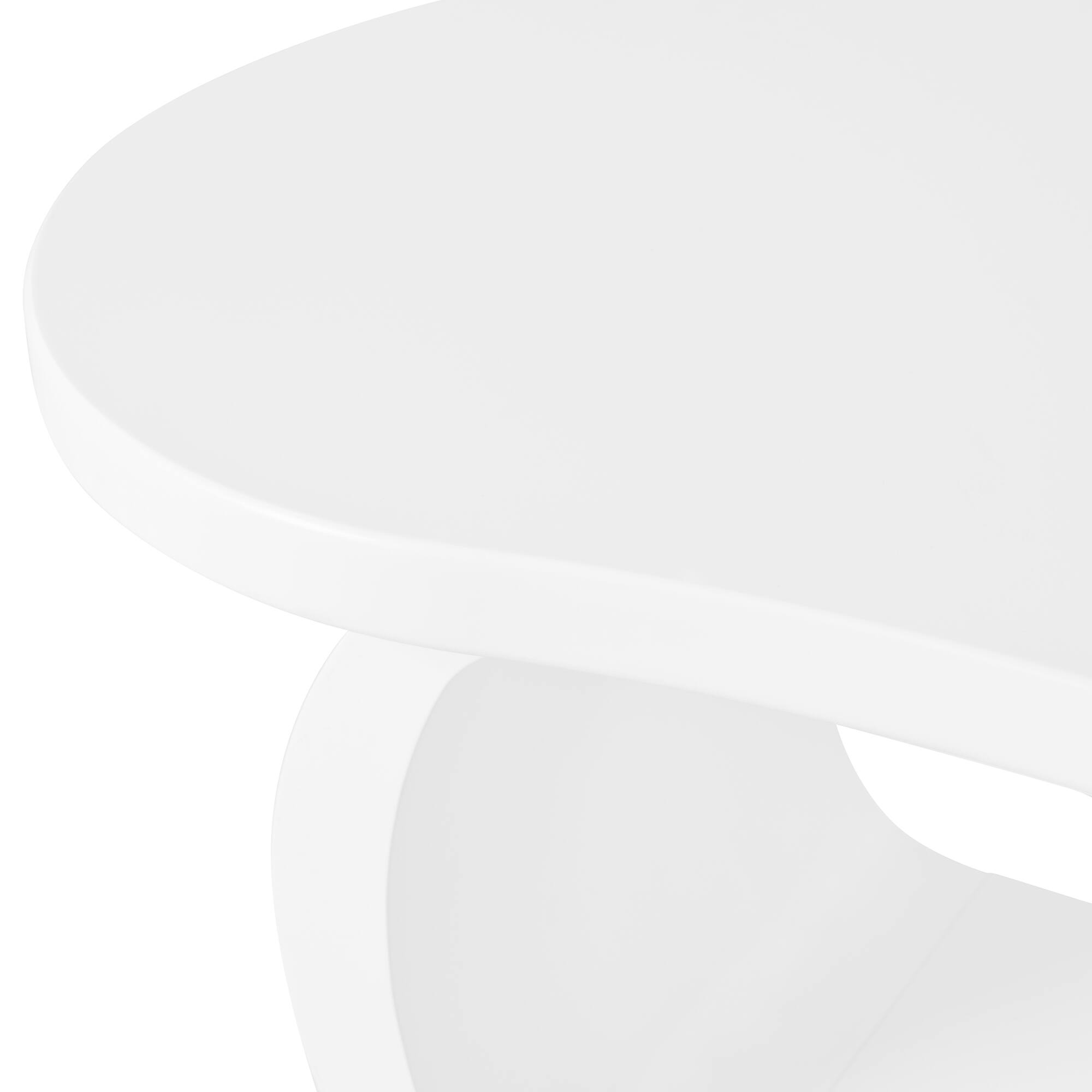 Alt View 6. GOODSILO - Modern Cloud-Shaped Coffee Table with Curved Legs and Rounded Edges for Living Room or Apartment - White.