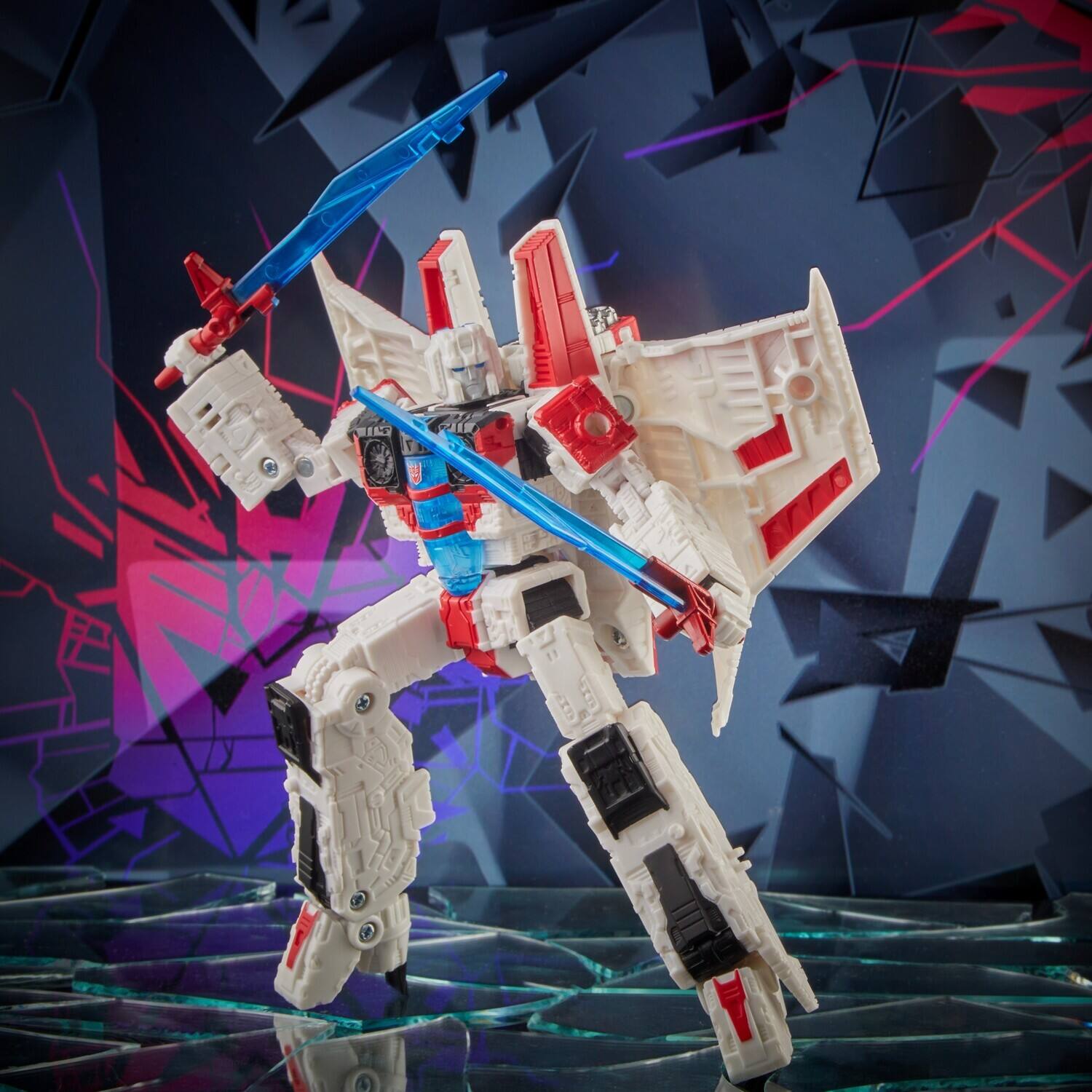 Alt View 3. Hasbro - Transformers - Generations: Shattered Glass - Voyager Class Starscream Action Figure   - COLLECTIBLES - Multicolor.