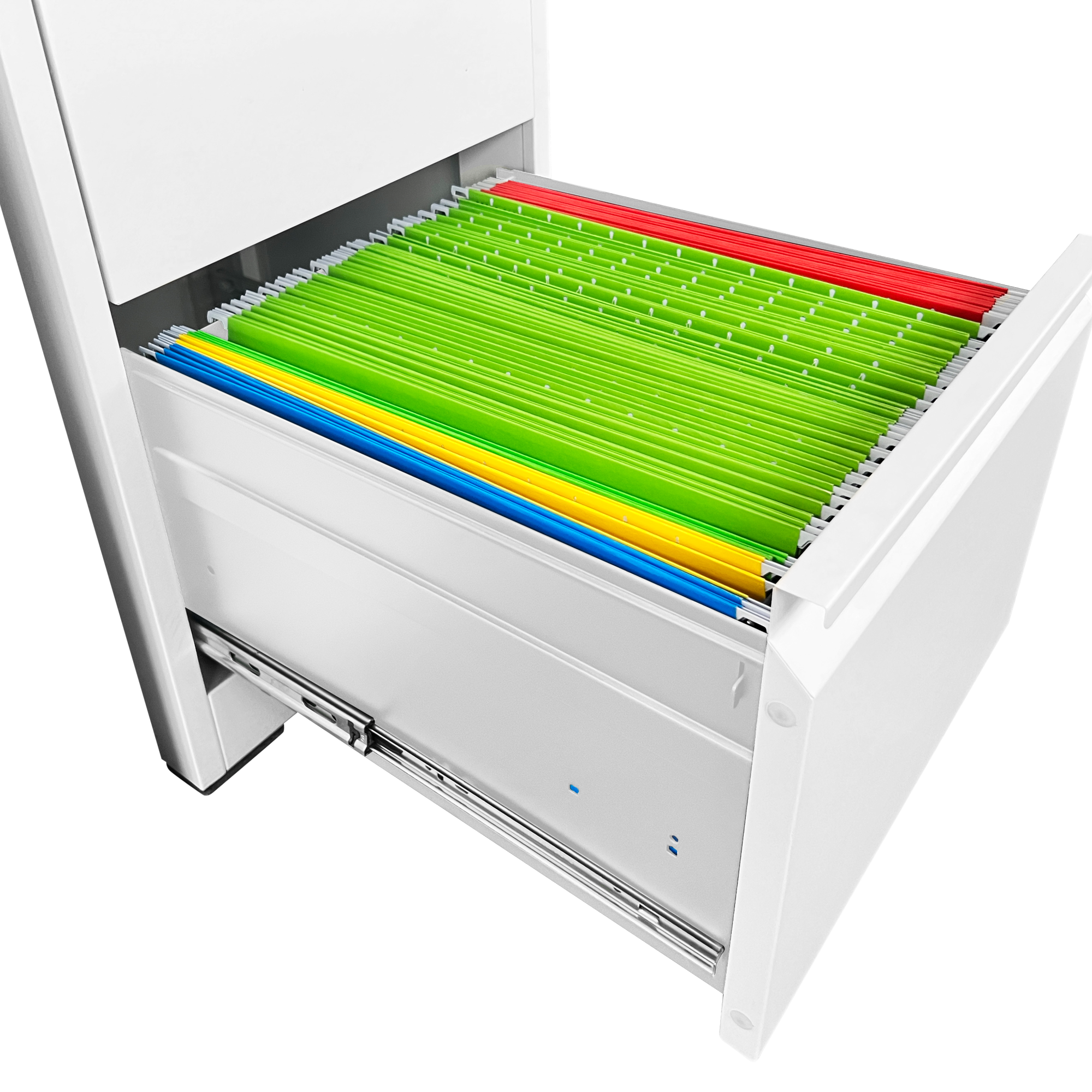 Alt View 6. GOODSILO - Locking Vertical File Cabinet for Office & Home Organization - 3 Drawers - White.