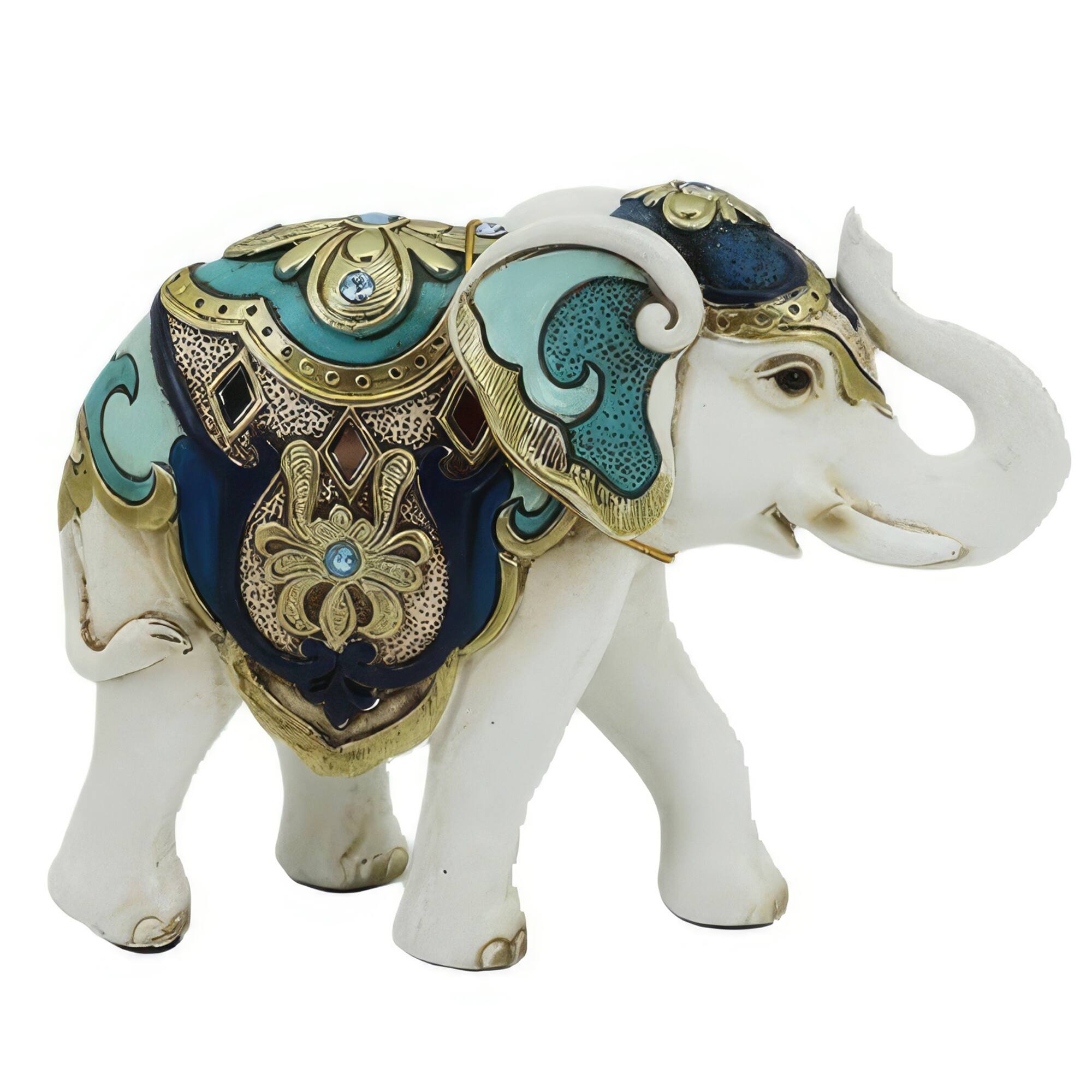 FC Design - 6"W and Thai Elephant Figurine Computer Desk Tabletop Decoration - Multi-Color