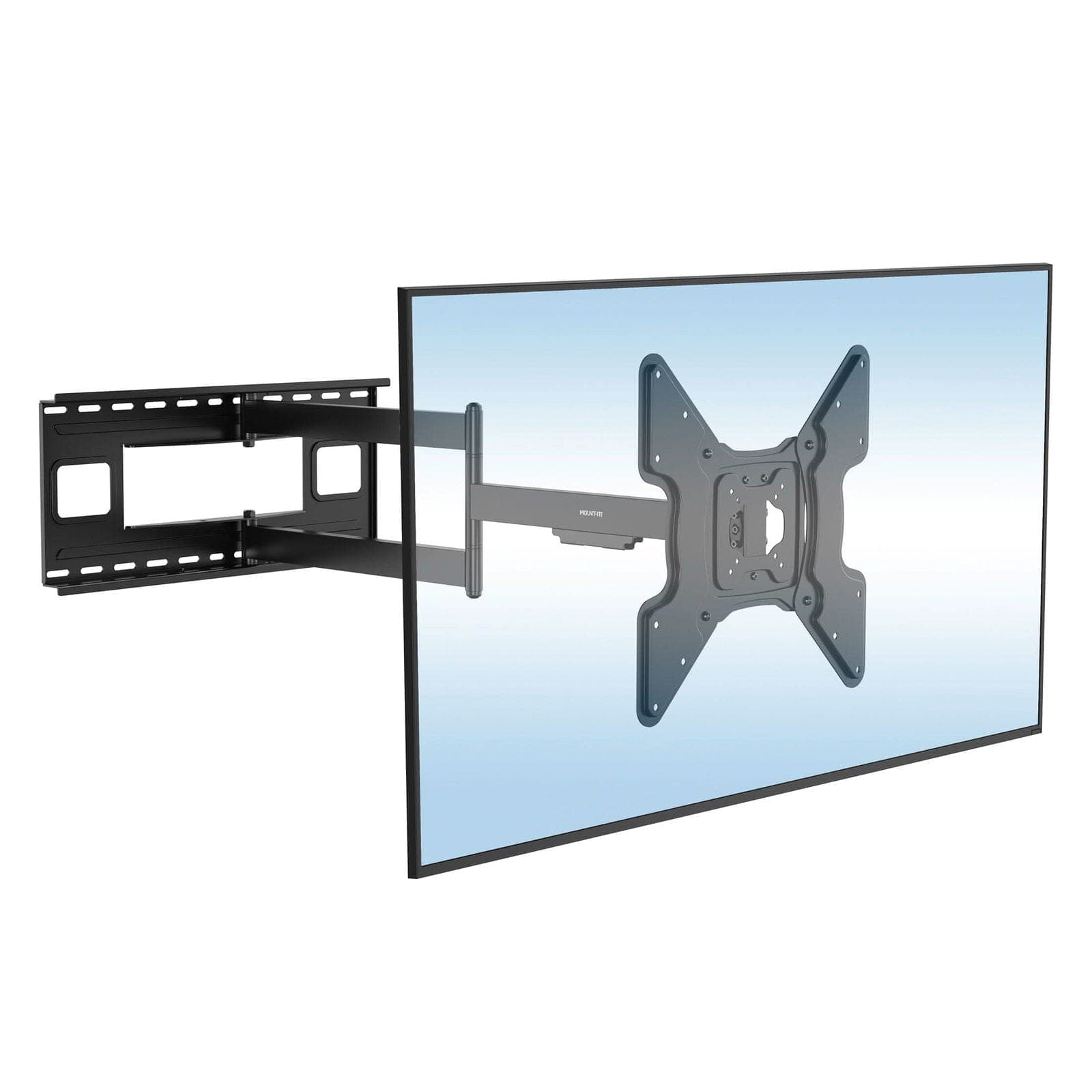 Front. Mount-It! - Full-Motion TV Wall Mount for 32–70″ (110 lb) with 40″ Extra-Long Extension - Black.