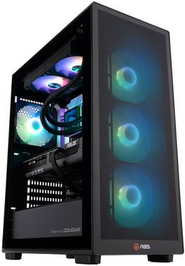 ADVANCED BATTLESTATIONS - ABS Stratos Aqua Gaming PC Powered by Asus - Windows 11 - Intel Core i9-14900KF - RTX 5070 Ti 16GB - 32GB DDR5 - 2TB SSD - Black